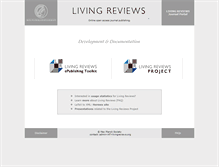 Tablet Screenshot of dev.livingreviews.org